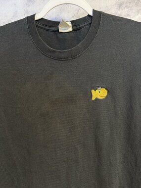 Goldfish Snack Food T Shirt Mens XL Tall Black Short Sleeve Embroidered